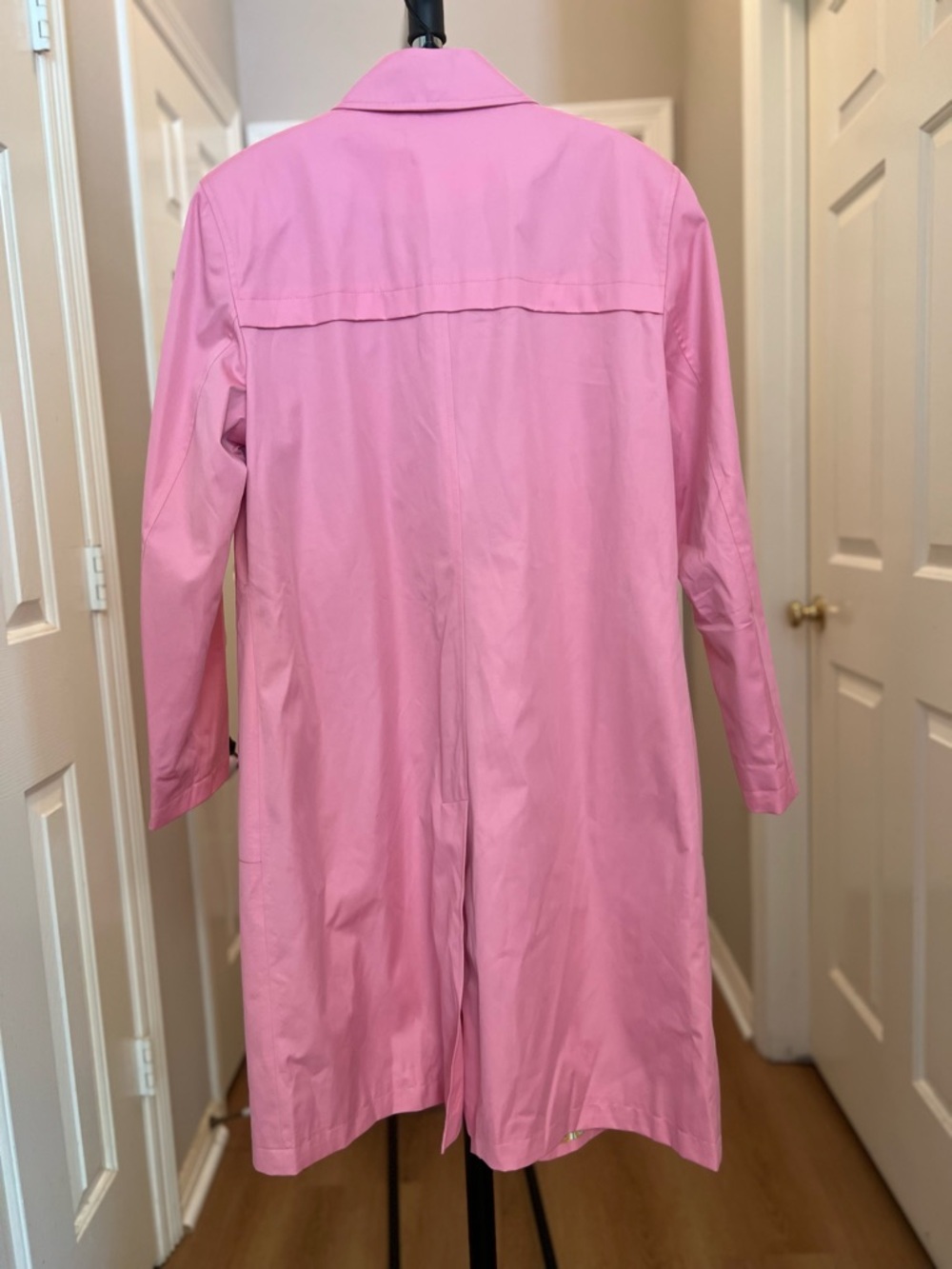 Talbots Pink Trench Coat with Patterned Lining - Picture 10 of 11
